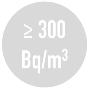 Der festgelegte Referenzwert von Radon liegt bei 300 Bq/m3